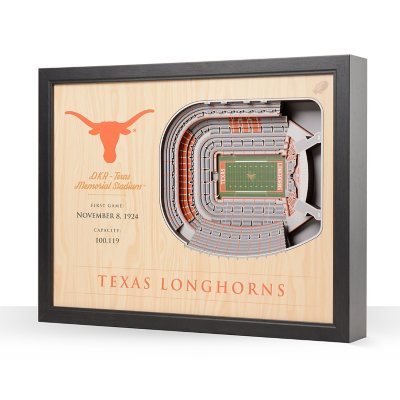 YouTheFan Texas Longhorns 25-Layer Football Stadium View 3D Wall Art