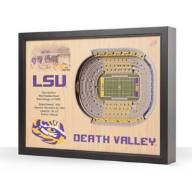YouTheFan LSU Tigers 25-Layer Football Stadium View 3D Wall Art