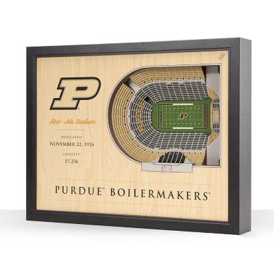 YouTheFan Purdue Boilermakers 25-Layer Football Stadium View 3D Wall Art