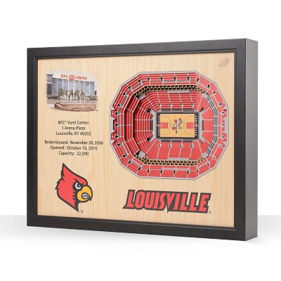YouTheFan Louisville Cardinals 25-Layer Football Stadium View 3D Wall Art