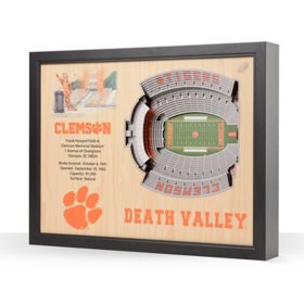 YouTheFan Clemson Tigers 25-Layer Football Stadium View 3D Wall Art
