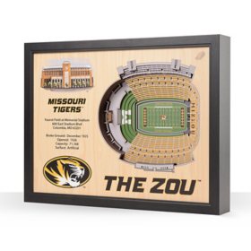 YouTheFan Missouri Tigers 25-Layer Football Stadium View 3D Wall Art