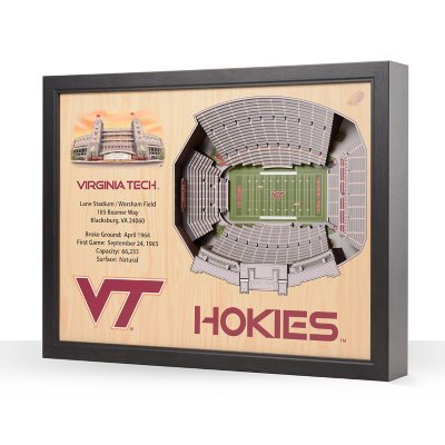 YouTheFan Virginia Tech Hokies 25-Layer Football Stadium View 3D Wall Art