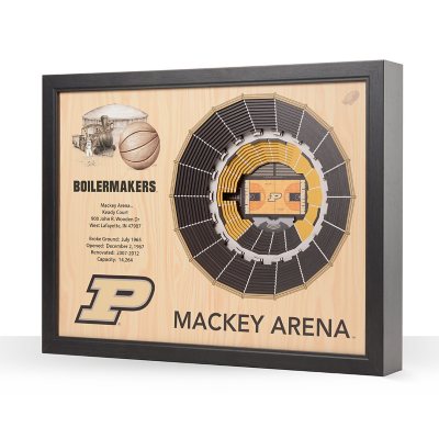 YouTheFan Purdue Boilermakers 25-Layer Basketball Stadium View 3D Wall Art
