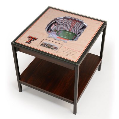 NCAA 25-Layer StadiumViews Lighted End Table - Texas Tech Red Raiders FB:- Texas Tech Red Raiders FB