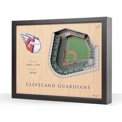 YouTheFan MLB 25-Layer Stadium View 3D Wall ArtCleveland Guardians:- Cleveland Guardians