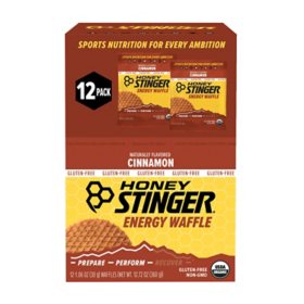 Honey Stinger Gluten Free Waffle Box Pack, Cinnamon (12 ct.)