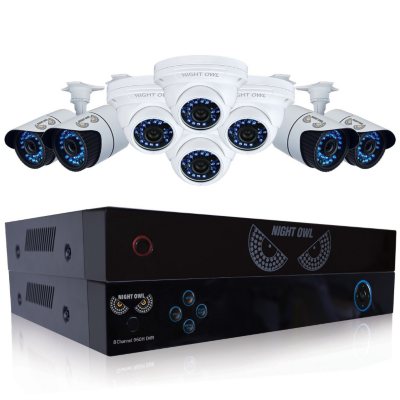 Night Owl Battery Backup 8 Channel 960H Security System with 4 900TVL  Bullet Cameras, 4 900TVL Dome Cameras, 1TB Hard Drive, and 75' Night Vision  - Sam's Club