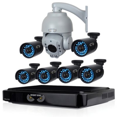 Night Owl 8 Channel 720p Security System with 1TB HDD, 6 720p HD Cameras &  1 720p HD PTZ Camera with 100' Night Vision - Sam's Club