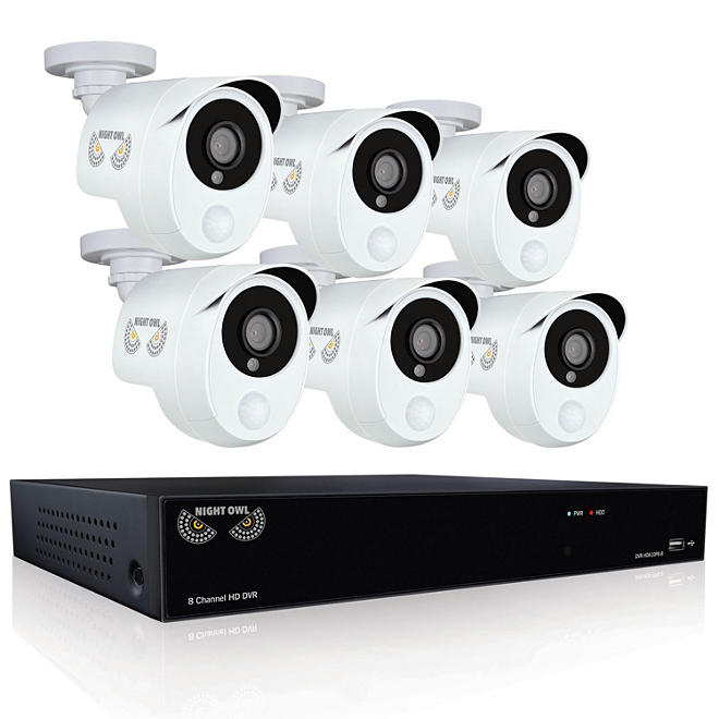 Night Owl 8-Channel 1080p DVR Surveillance System with 1TB Hard Drive, 6-Camera 1080p Indoor/Outdoor Cameras