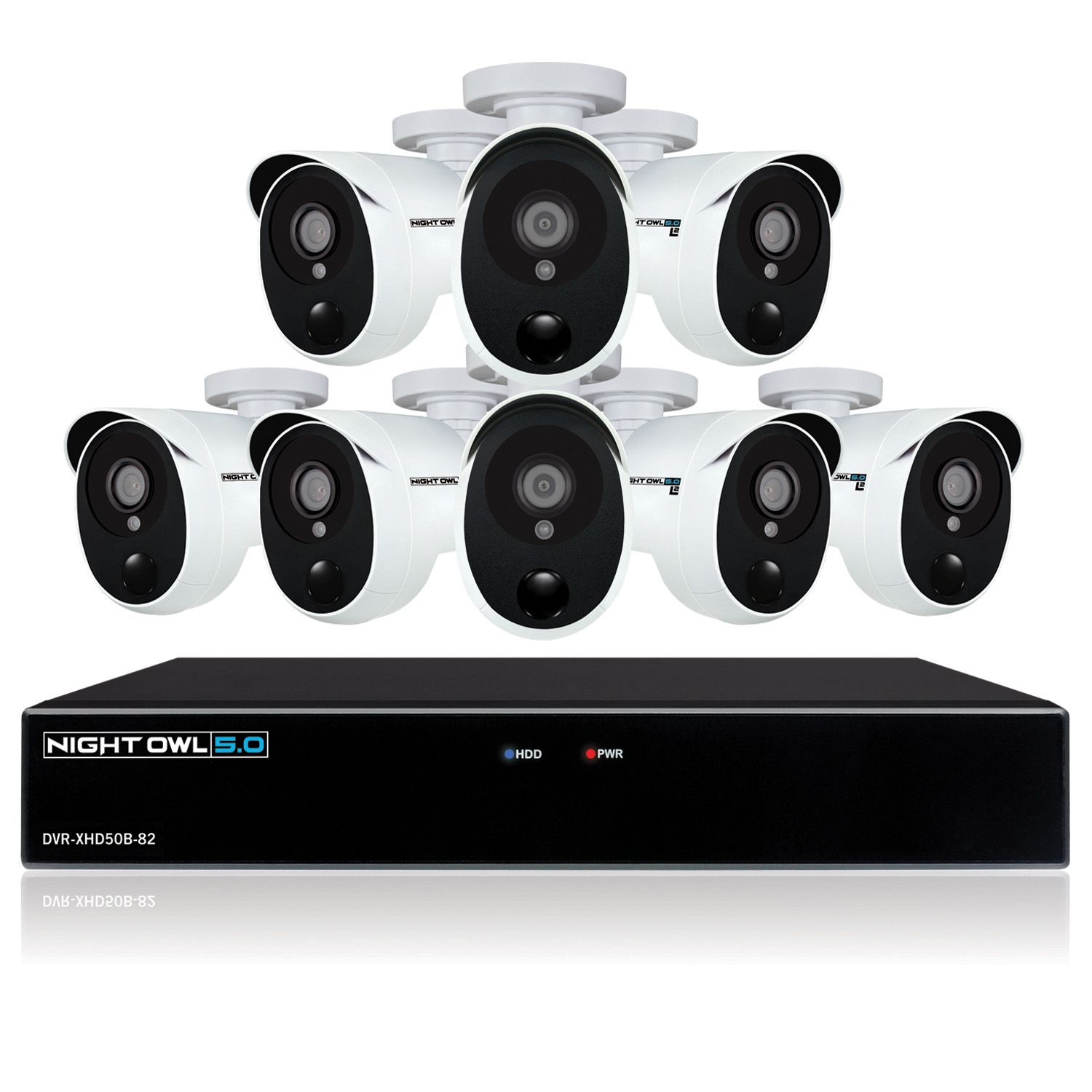 Night Owl CL-X5P-882 8-Channel 5MP DVR Surveillance System with 2TB HDD, 8-Camera 5MP Indoor/Outdoor Cameras