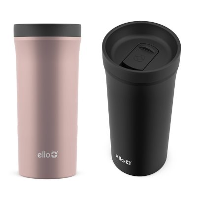 Ello Miri Vacuum Insulated Stainless Steel Travel Coffee Mug - Travel Tea  Mug, 16 oz, Speckle Rosegold & Arabica Stainless Steel Powder Coat Coffee