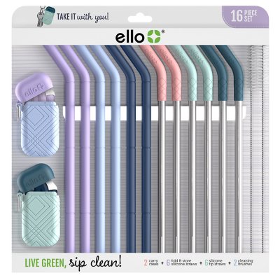 Ello Stainless Reusable Straws - Set of 4