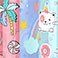 Caticorn Universe, variant on Ello Kids Colby 14-oz. Tritan Plastic Water Bottle, 3-Pack, Choose Color