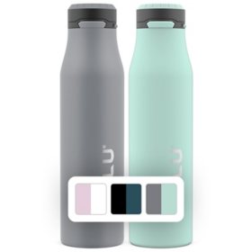 Owala FreeSip 24-oz. Stainless Steel Water Bottle + 2 Bonus Straws Combo  Pack (Teal/Purple) 