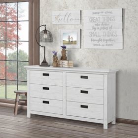 Evolur Waverly 6-Drawer Double Dresser, Choose Color