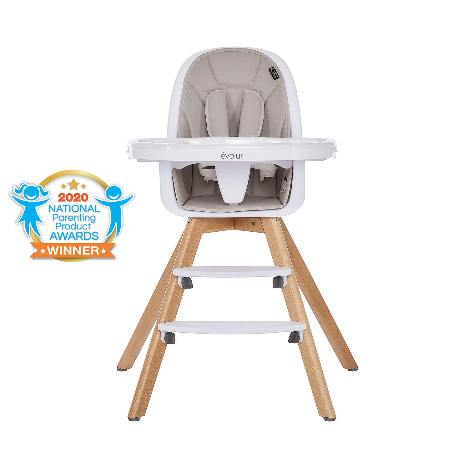 Evolur Zoodle High Chair, Gray