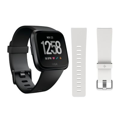 Fitbit Versa Smartwatch (Black) with 