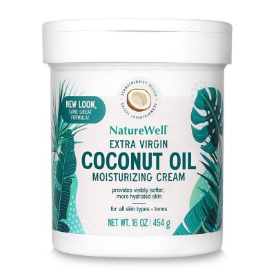 NATURE WELL Extra Virgin Coconut Oil Moisturizing Cream for Face, Body, &  Hands, Restores Skin's Moisture Barrier, Provides Intense Hydration For Dry