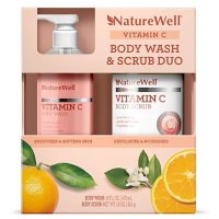 NatureWell Vitamin C Body Wash & Body Scrub Duo
