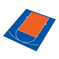Duraplay Basketball Half Court - Royal Blue and Orange (Choose Your Size)