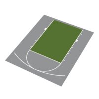 Duraplay Basketball Half Court - Gray and Sage Green (Choose Your Size)