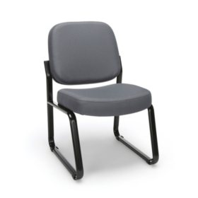 OFM Fabric Armless Guest and Reception Chair, in Black (405-805)