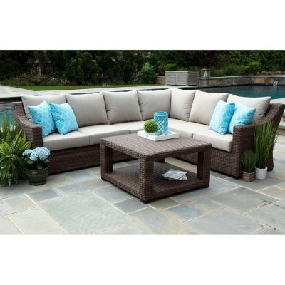 5 piece discount sectional patio set