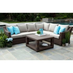 Alder 5-Piece Sectional with Sunbrella Fabric (Various Colors)