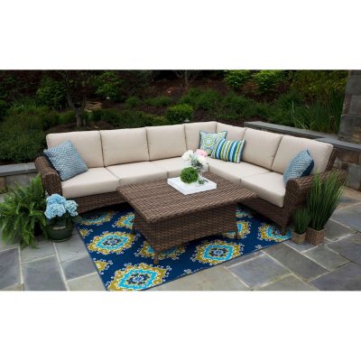 Outdoor sectionals clearance with sunbrella cushions