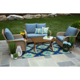 Tupelo 4-Piece Deep Seating Set with Sunbrella Fabric