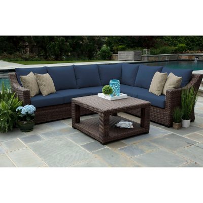 Alder 5Piece Patio Sectional Sofa with Sunbrella Fabric dealepic