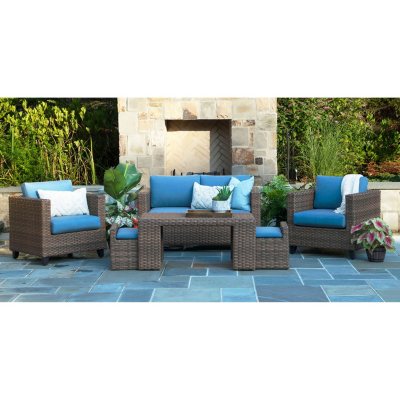 Pepperidge 6 Piece Deep Seating Set with Sunbrella Fabric