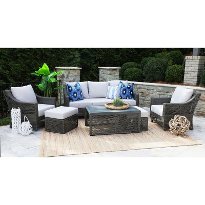 Canopy Home and Garden Adair 6-Piece Deep Patio Seating Set with Sunbrella Fabric