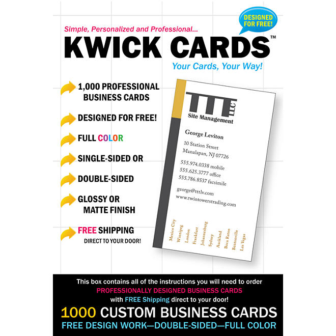 Custom Business Cards - 1,000 ct.