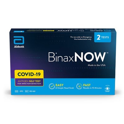 BinaxNOW COVID?19 Antigen Self Test by Abbott (2 Count)