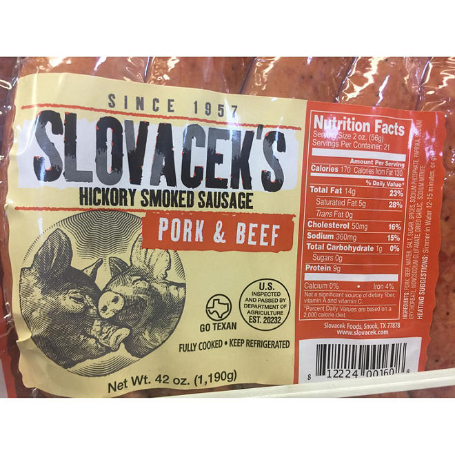 Slovacek's Hickory Smoked Sausage (42 oz.)