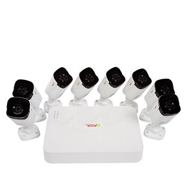 Revo 8 Channel 4MP Super HD IP NVR Security System with 2TB HDD, 8 4MP HD Bullet Cameras