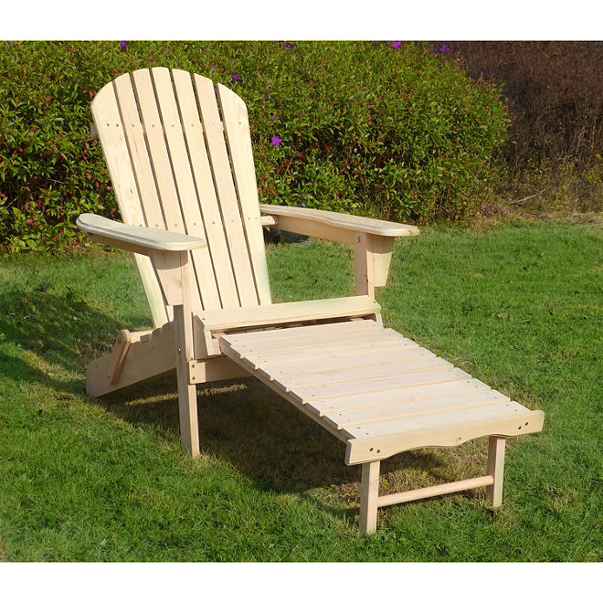 Adirondack Chair Kit with Pullout Ottoman