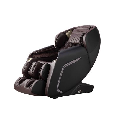 Cosmo Massage Chair Brown - Titan: Upholstered Full Body Massager, Metal Frame, Spot Clean Care