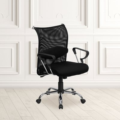 Flash Furniture Mid Back Mesh Manager S Chair Black Sam S Club