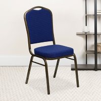 Flash Furniture Fabric Crown Back Banquet Chair Navy