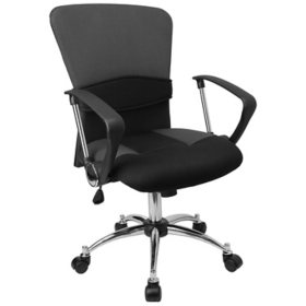 Flash Furniture Mid-Back Mesh Office Chair, Gray