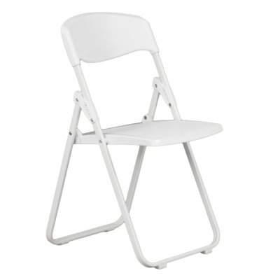 Hercules white folding discount chairs