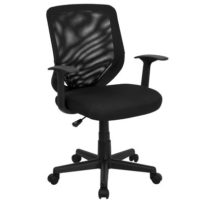Mid Back Padded Office Chair - Black - Work Smart by Office Star Products
