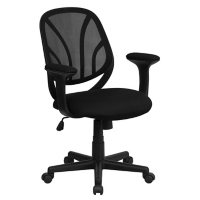 Flash Furniture Mid-Back Black Mesh Office Chair