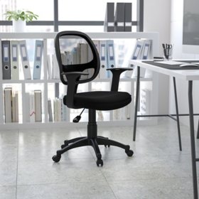 Flash Furniture Mesh Mid-Back Computer Chair, Black