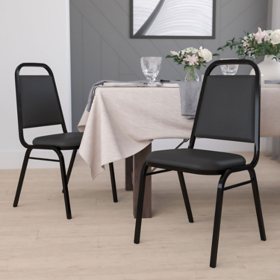 Flash Furniture Hercules Series Vinyl Banquet Chair, Black