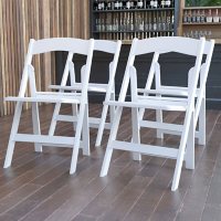 Hercules Resin Folding Chair, White