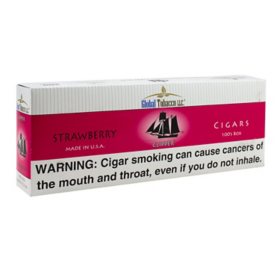 Clipper Cigars Strawberry 100s Box 20 ct., 10 pk.